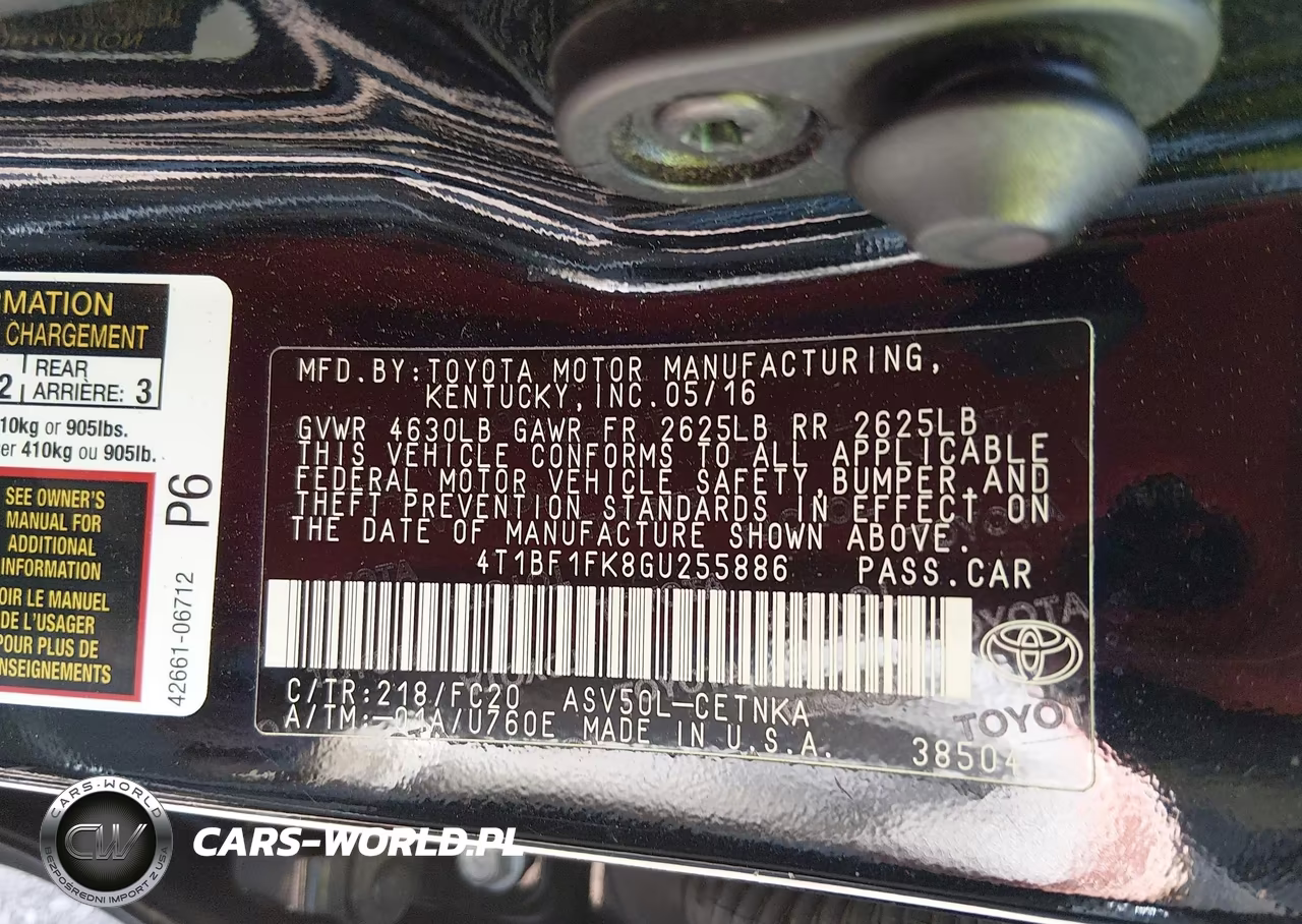 2016 Toyota Camry Le VIN:4T1BF1FK8GU255886 - 9
