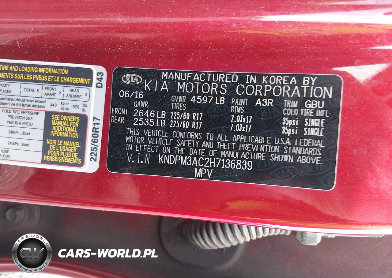 2017 Kia Sportage Lx VIN:KNDPM3AC2H7136839 - 9