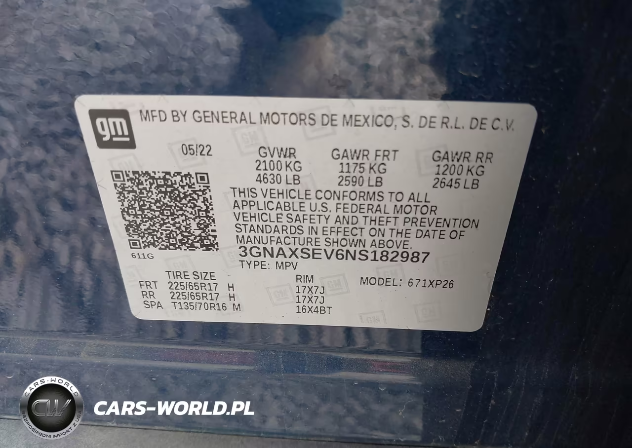 2022 Chevrolet Equinox Awd Ls VIN:3GNAXSEV6NS182987 - 9