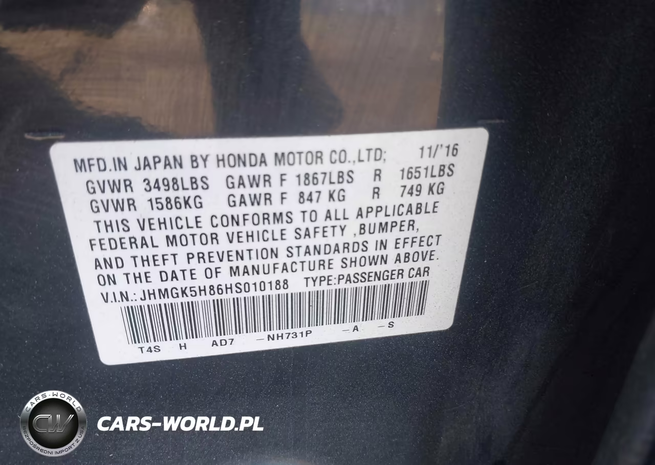 2017 Honda Fit Ex-L VIN:JHMGK5H86HS010188 - 9