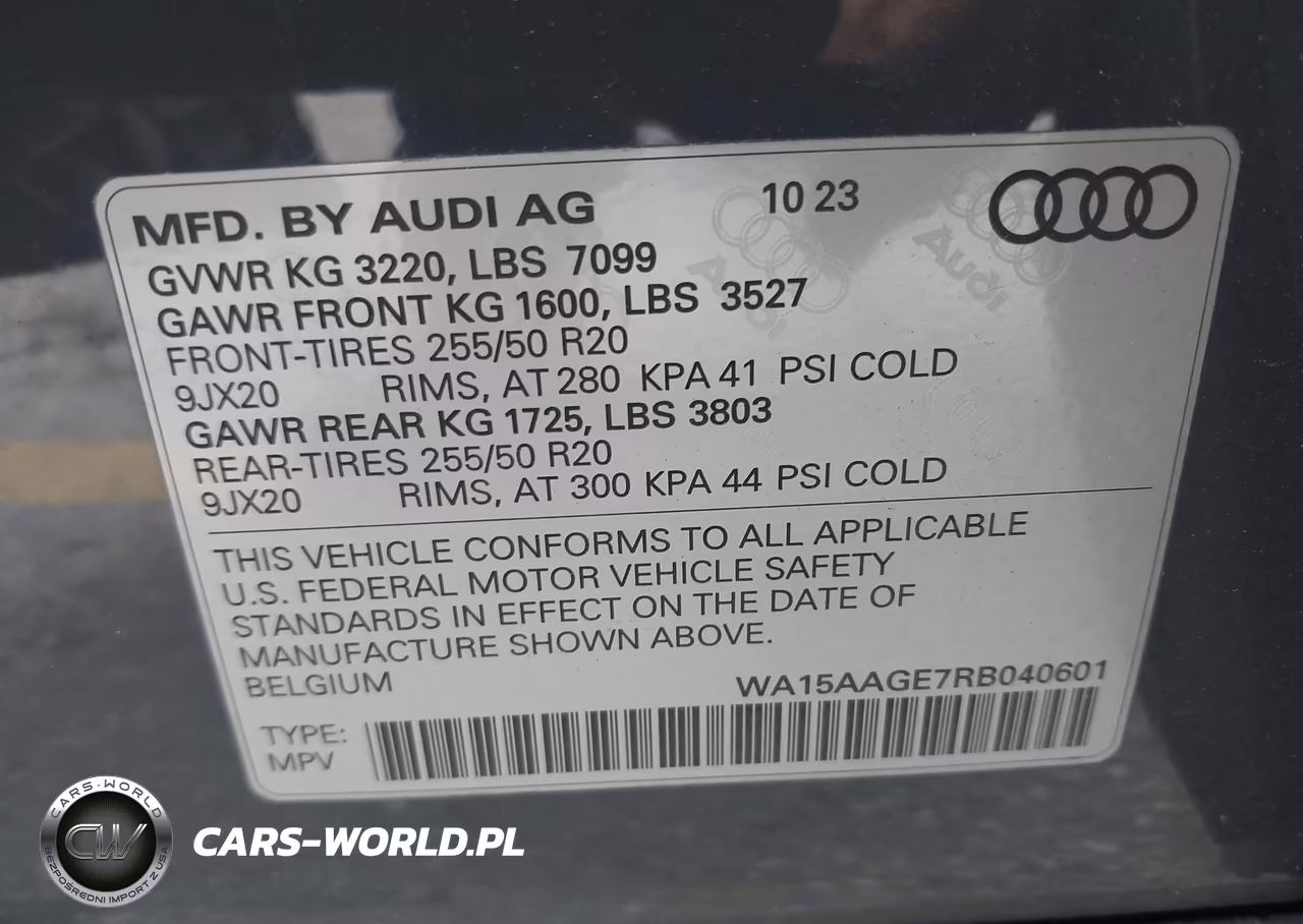 2024 Audi Q8 E-Tron Premium Plus Quattro VIN:WA15AAGE7RB040601 - 9