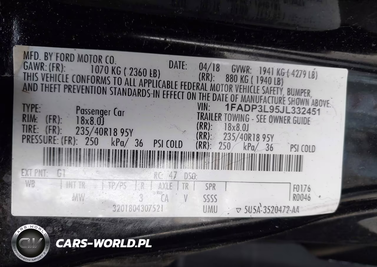 2018 Ford Focus St VIN:1FADP3L95JL332451 - 9