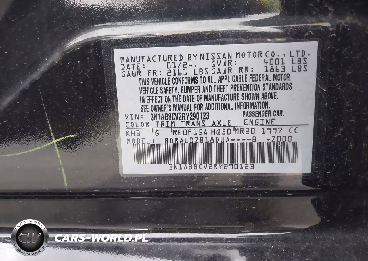 2024 Nissan Sentra Sv Xtronic Cvt VIN:3N1AB8CV2RY290123 - 9