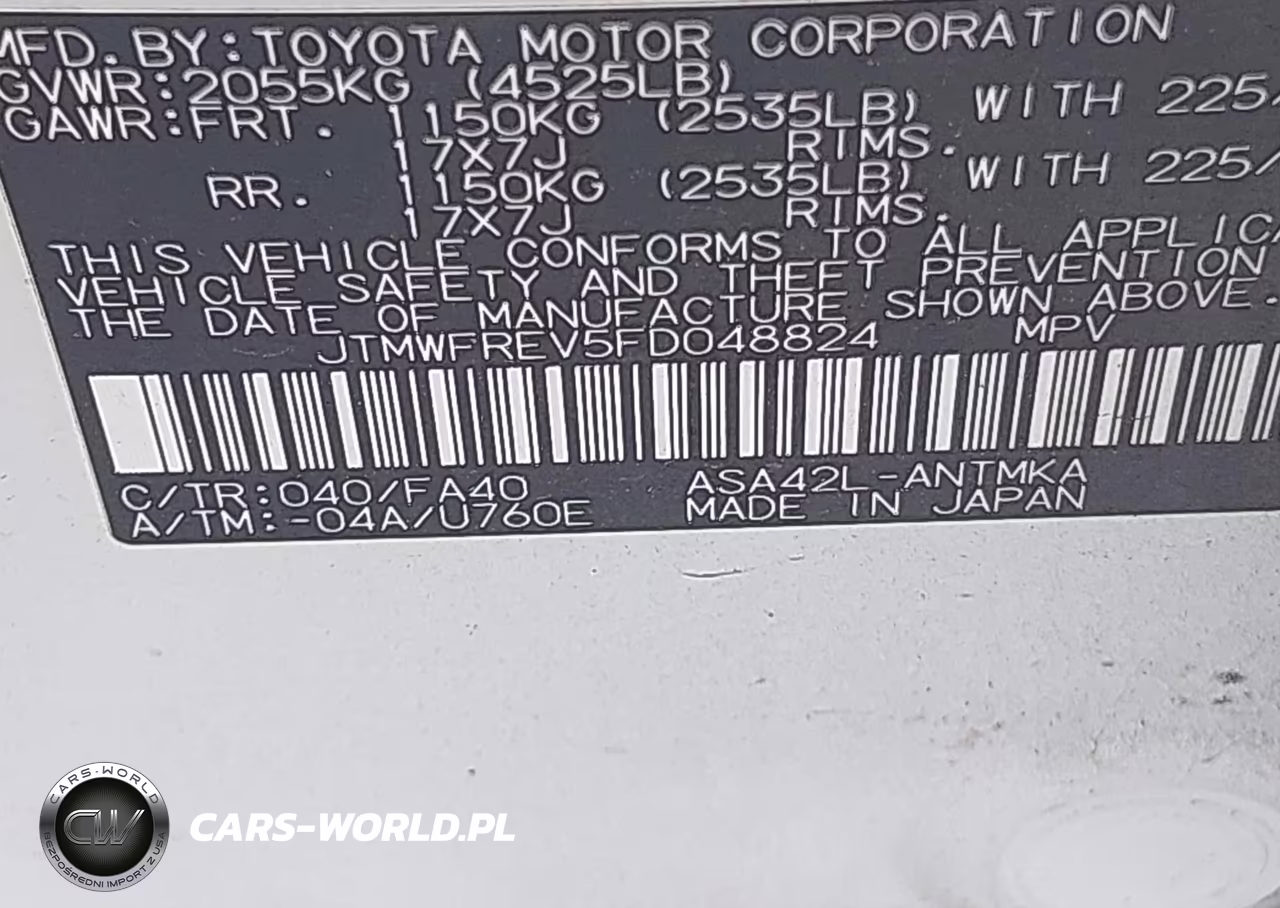 2015 Toyota Rav4 Xle VIN:JTMWFREV5FD048824 - 9