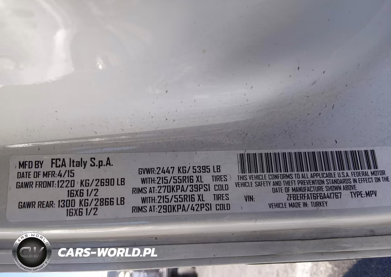 2015 Ram Promaster City Tradesman VIN:ZFBERFAT6F6A41767 - 9