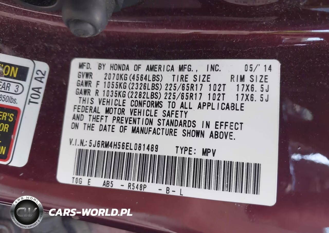 2014 Honda Cr-V Ex VIN:5J6RM4H56EL081489 - 9