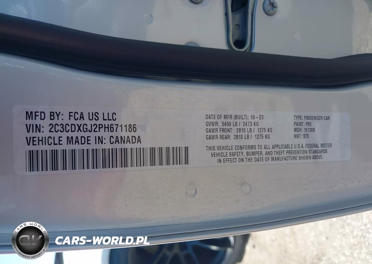 2023 Dodge Charger Scat Pack Widebody VIN:2C3CDXGJ2PH671186 - 9