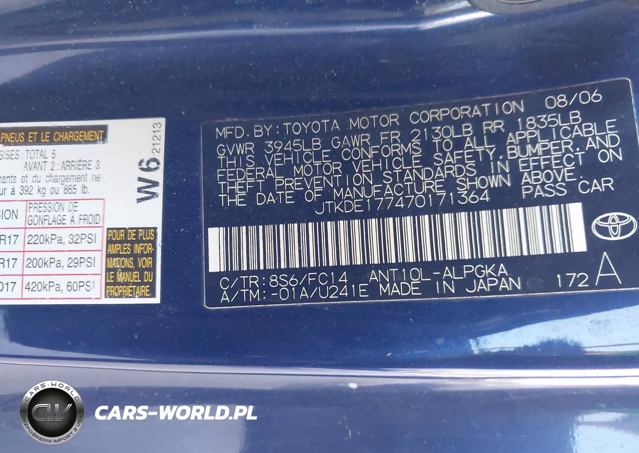 2007 Scion Tc VIN:JTKDE177470171364 - 9