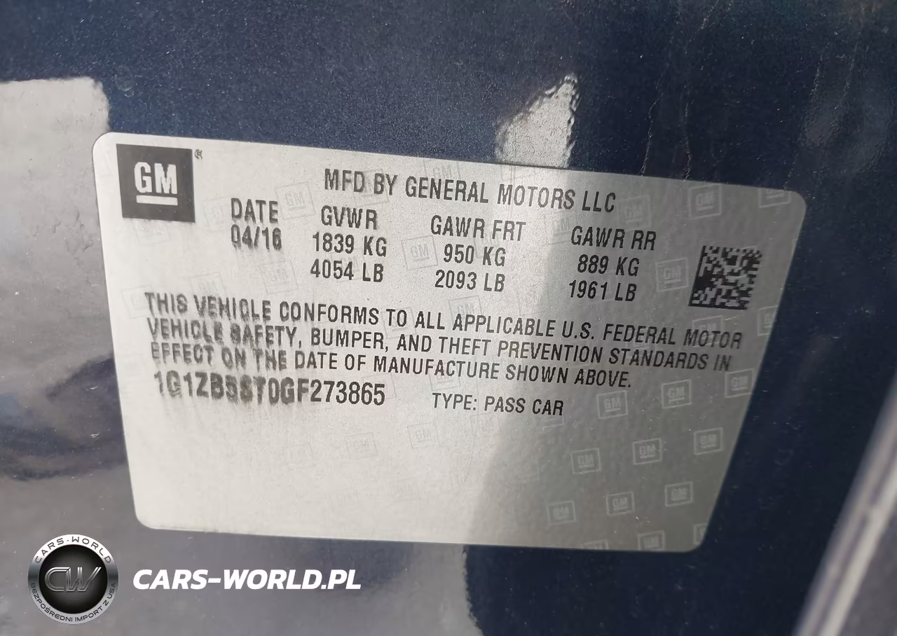 2016 Chevrolet Malibu Ls VIN:1G1ZB5ST0GF273865 - 9