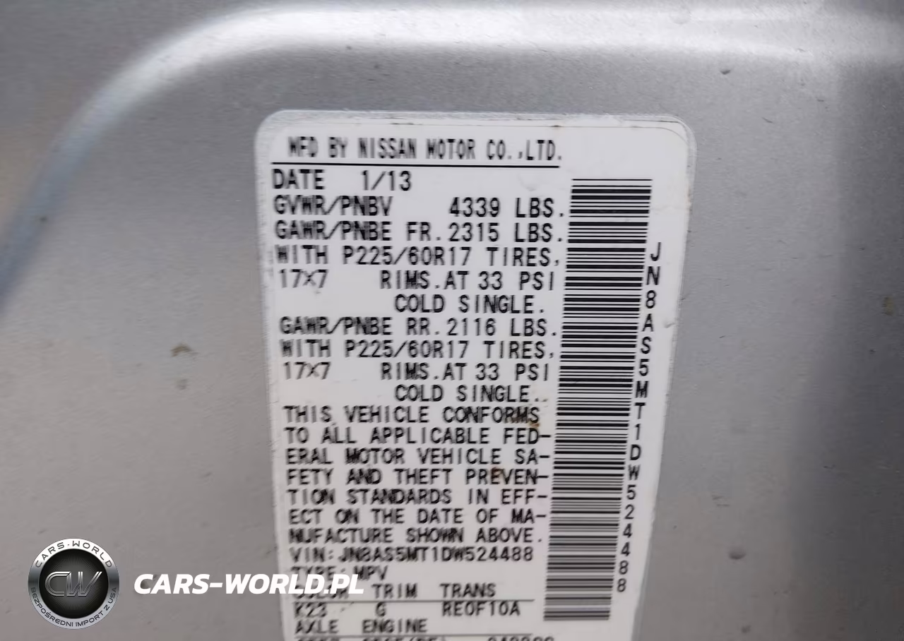 2013 Nissan Rogue Sv VIN:JN8AS5MT1DW524488 - 9