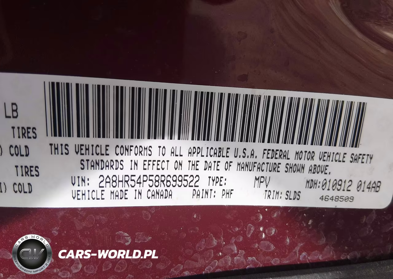 2008 Chrysler Town & Country Touring VIN:2A8HR54P58R699522 - 9