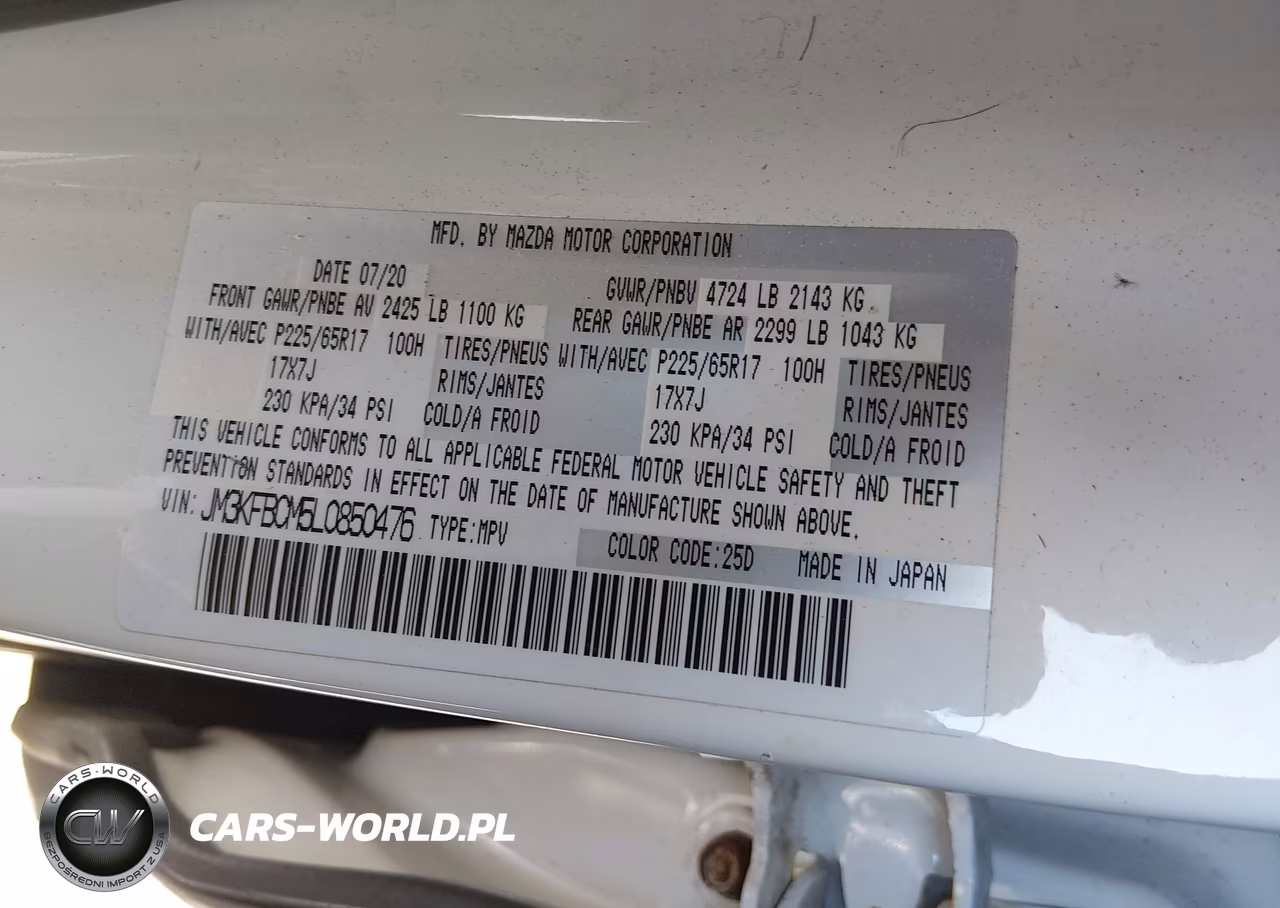 2020 Mazda Cx-5 Touring VIN:JM3KFBCM5L0850476 - 9