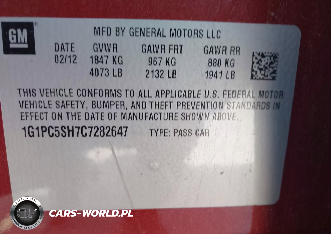 2012 Chevrolet Cruze Ls VIN:1G1PC5SH7C7282647 - 9