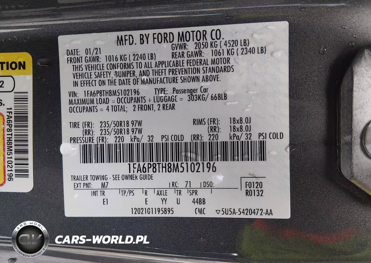 2021 Ford Mustang Ecoboost Premium Fastback VIN:1FA6P8TH8M5102196 - 9