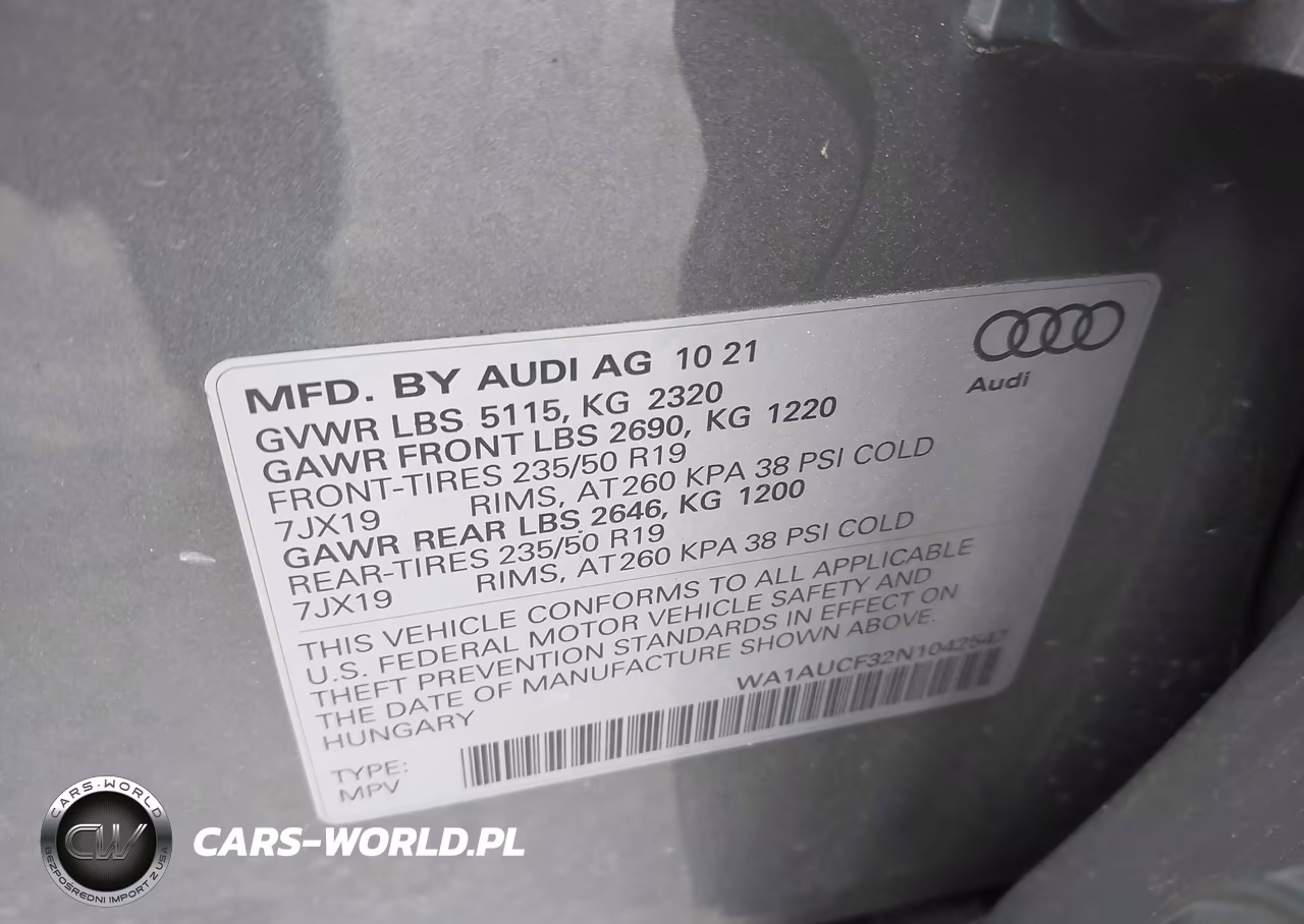 2022 Audi Q3 Premium 40 Tfsi Quattro Tiptronic VIN:WA1AUCF32N1042547 - 9