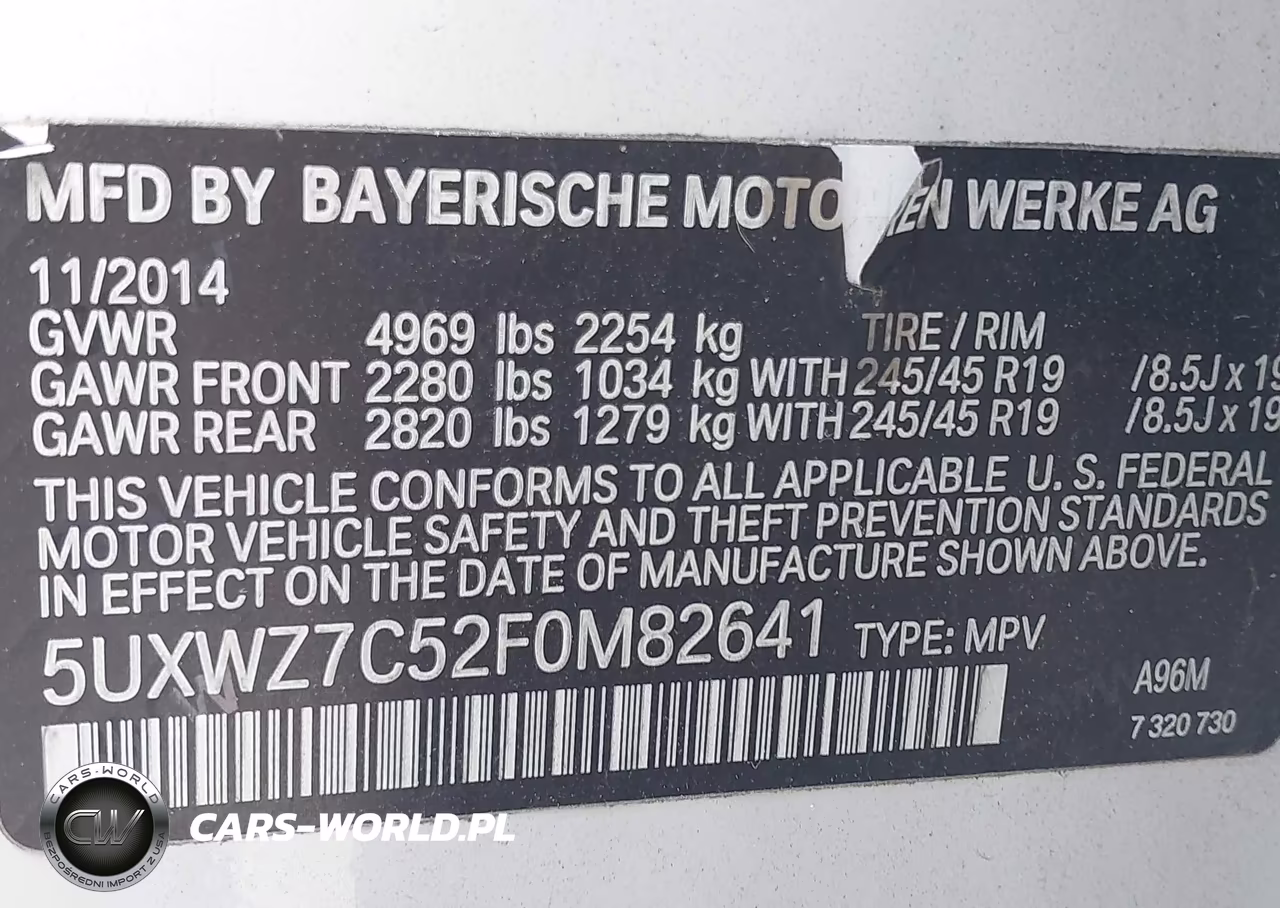 2015 BMW X3 Sdrive28I VIN:5UXWZ7C52F0M82641 - 9