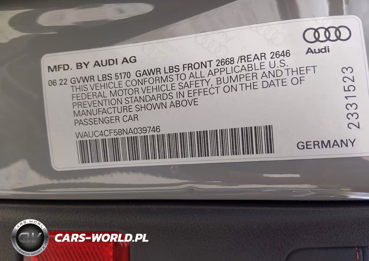2022 Audi S5 Sportback Premium Plus Tfsi Quattro Tiptronic VIN:WAUC4CF58NA039746 - 9