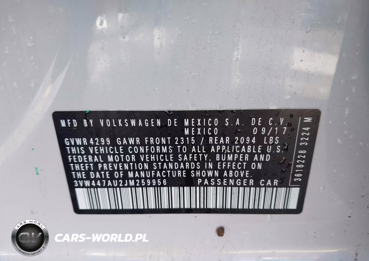 2018 VOLKSWAGEN GOLF GTI 2.0T AUTOBAHN-2.0T S-2.0T SE VIN:3VW447AU2JM259956 - 9