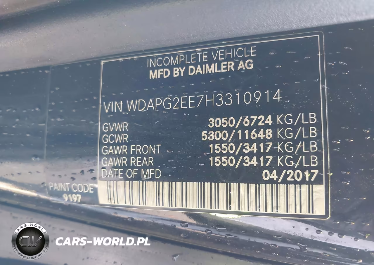 2017 Mercedes-Benz Metris VIN:WDAPG2EE7H3310914 - 9