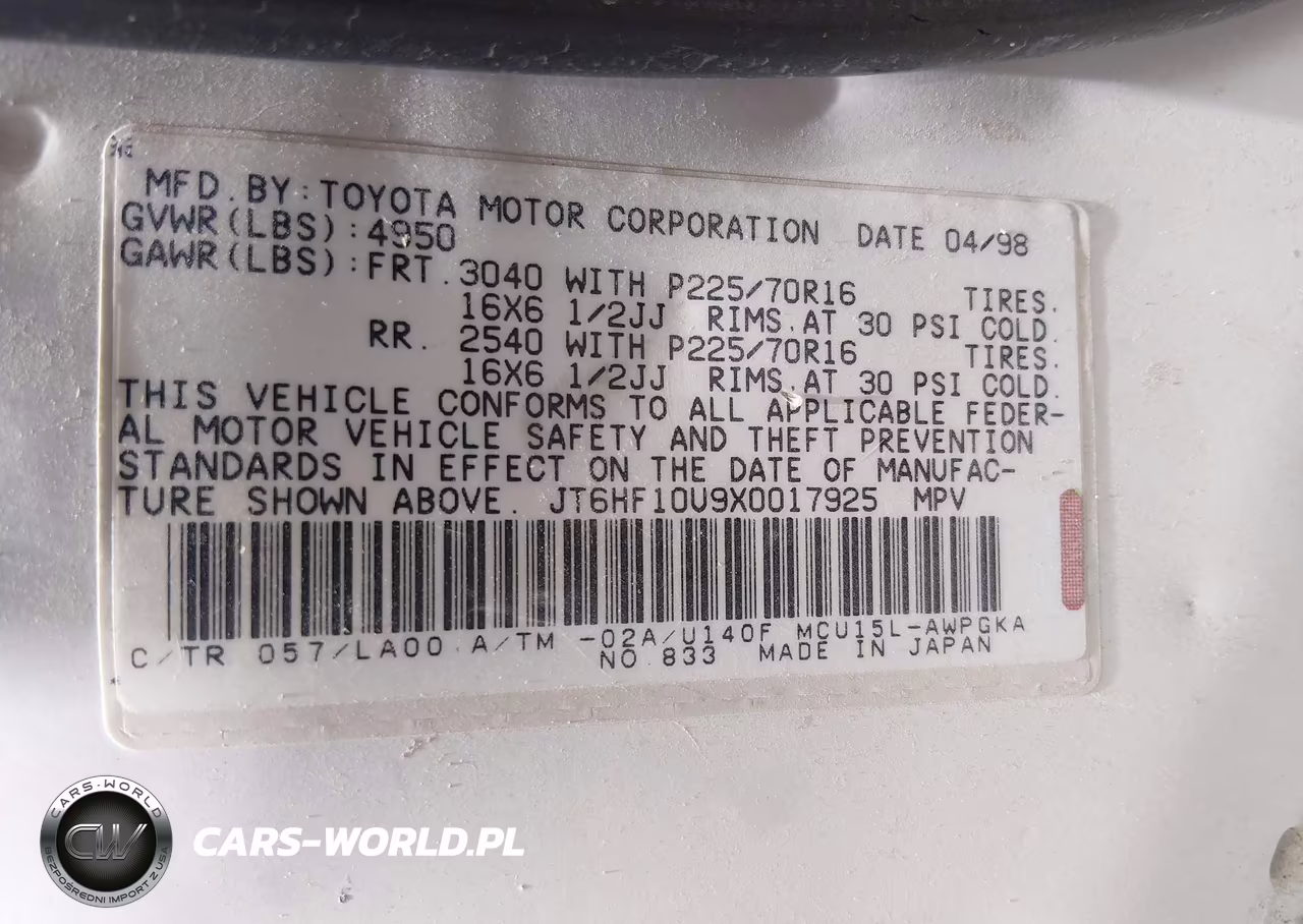1999 Lexus Rx 300 VIN:JT6HF10U9X0017925 - 9