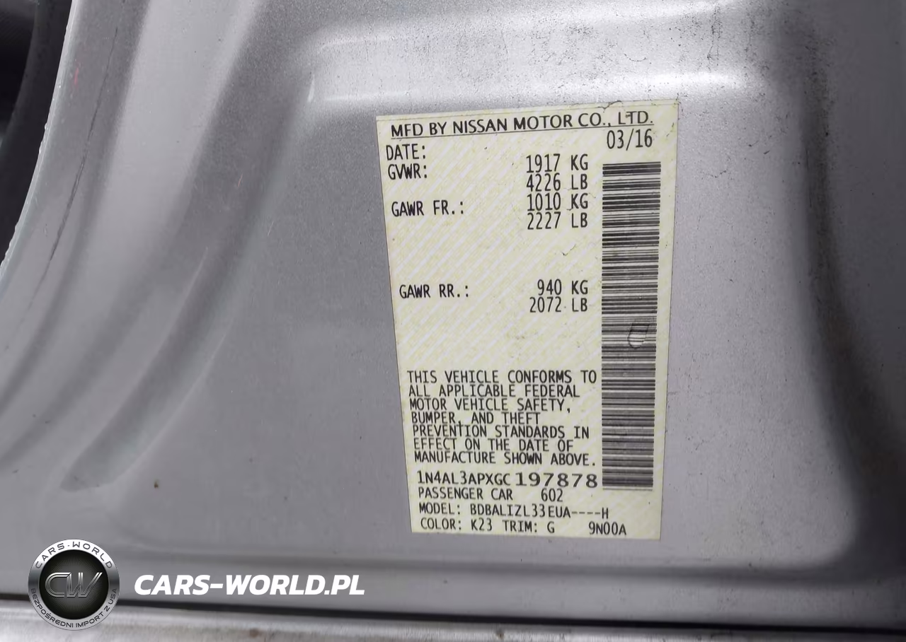 2016 Nissan Altima 2.5 Sv VIN:1N4AL3APXGC197878 - 9