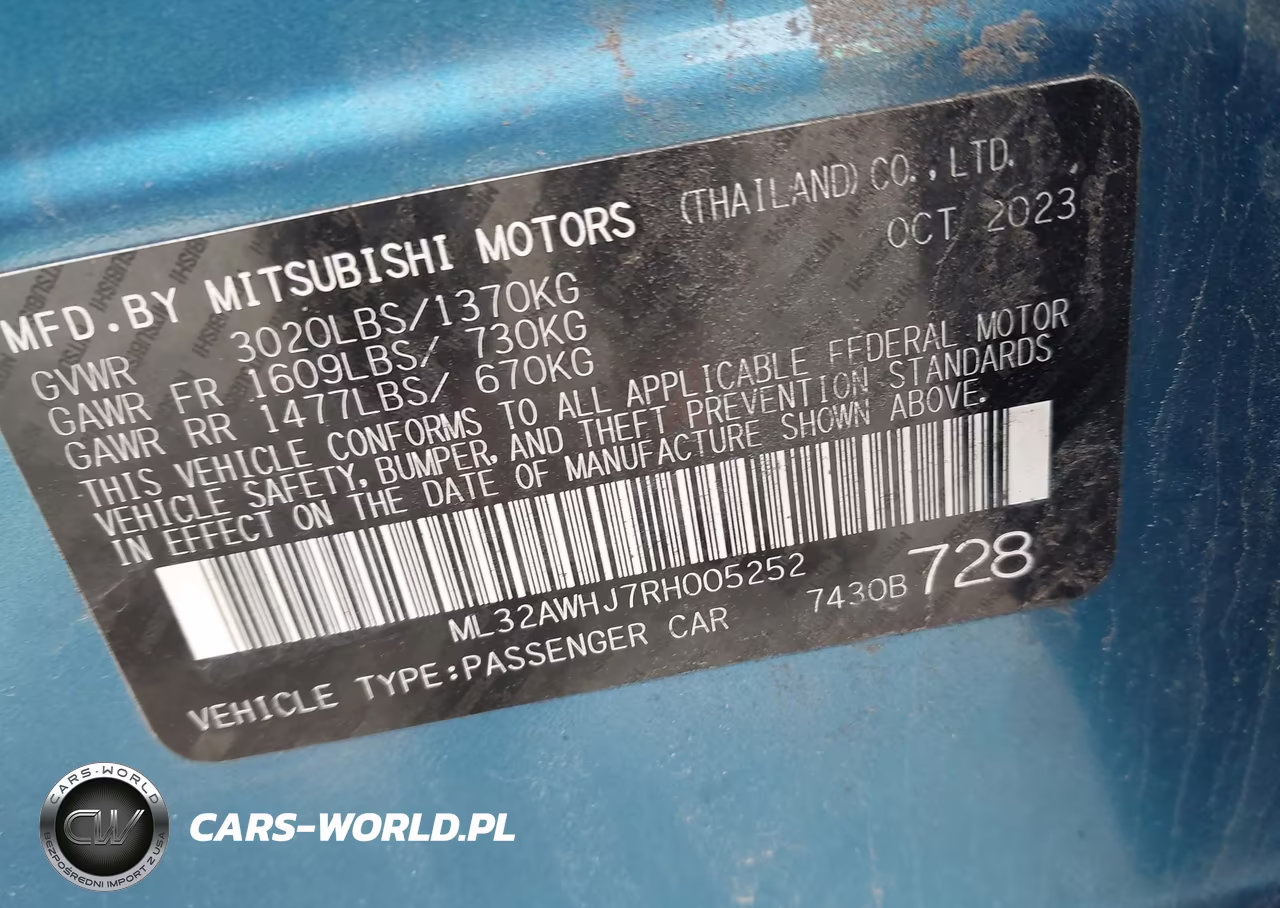 2024 Mitsubishi Mirage Black Edition VIN:ML32AWHJ7RH005252 - 9
