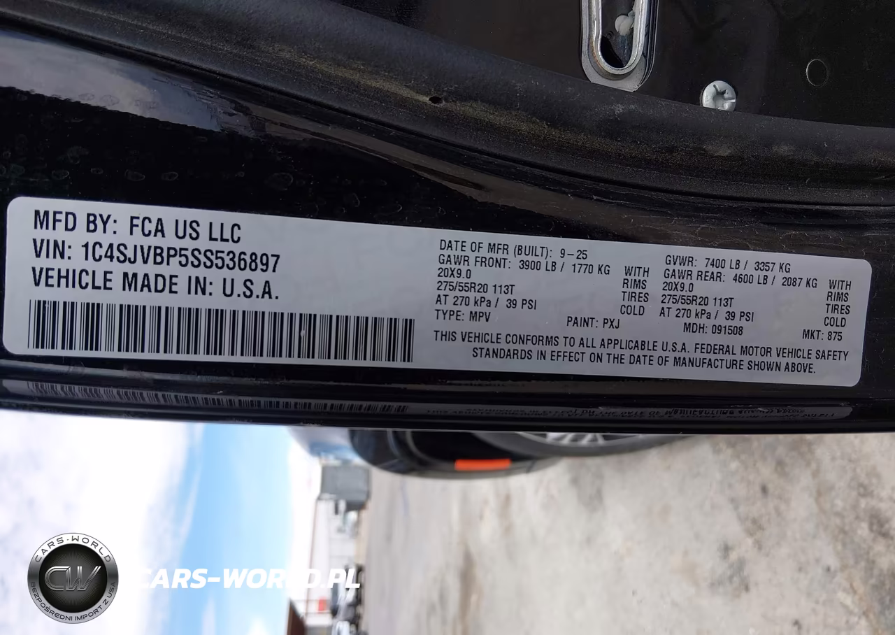 2025 Jeep Wagoneer Carbide 4X4 VIN:1C4SJVBP5SS536897 - 9