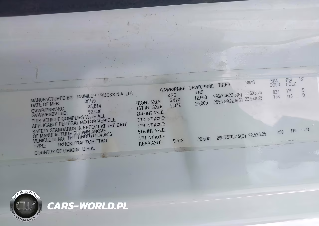 2020 Freightliner New Cascadia 126 VIN:1FUJHHDR7LLLV9586 - 8