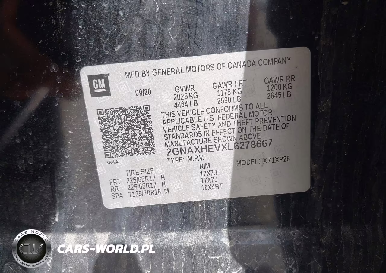 2020 Chevrolet Equinox Fwd Ls VIN:2GNAXHEVXL6278667 - 9