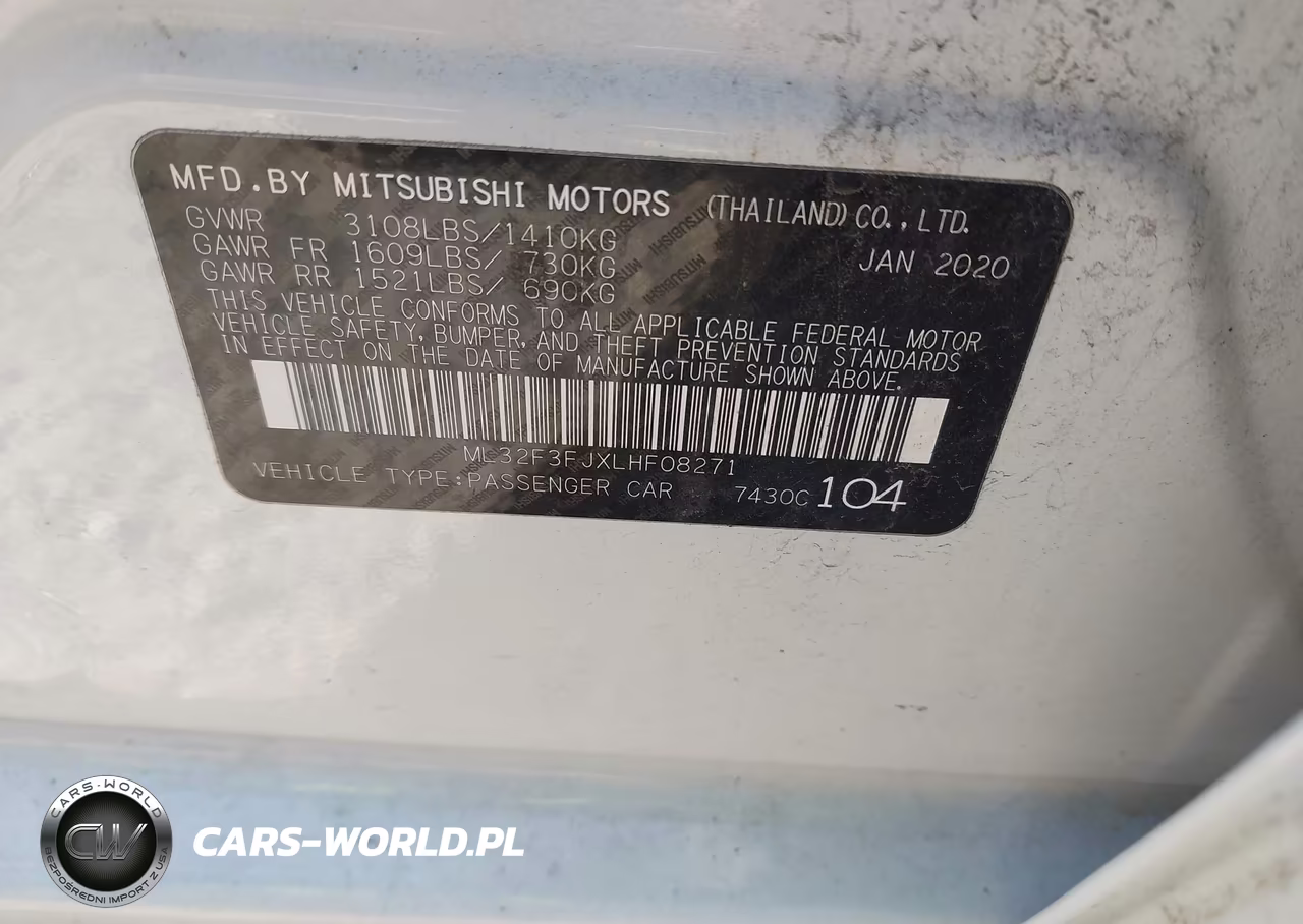 2020 Mitsubishi Mirage G4 Es VIN:ML32F3FJXLHF08271 - 9