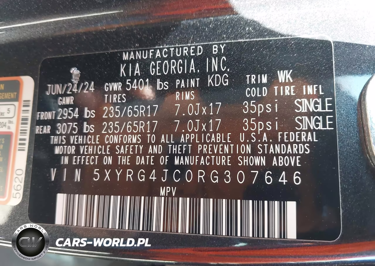 2024 Kia Sorento Lx VIN:5XYRG4JC0RG307646 - 9