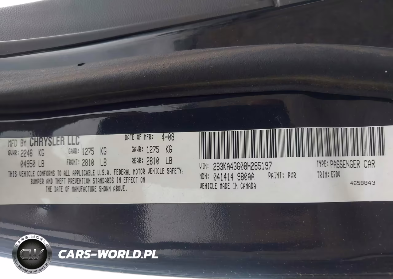 2008 Dodge Charger VIN:2B3KA43G08H285197 - 9