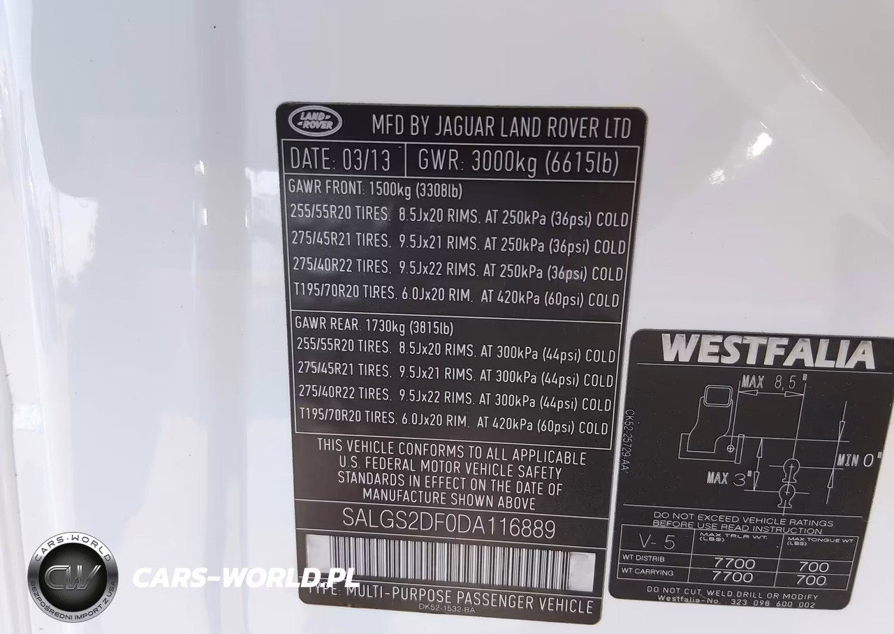 2013 Land Rover Range Rover Hse VIN:SALGS2DF0DA116889 - 9