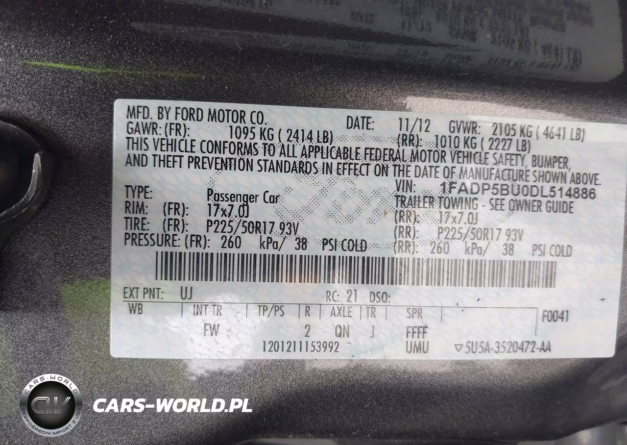 2013 Ford C-Max Hybrid Sel VIN:1FADP5BU0DL514886 - 9