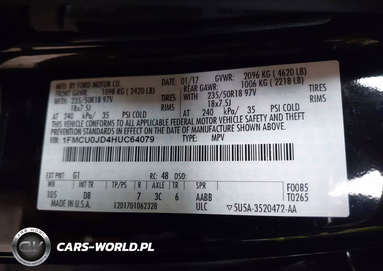 2017 Ford Escape Titanium VIN:1FMCU0JD4HUC64079 - 9