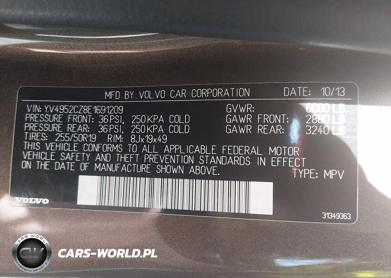 2014 Volvo Xc90 3.2 Platinum VIN:YV4952CZ8E1691209 - 9