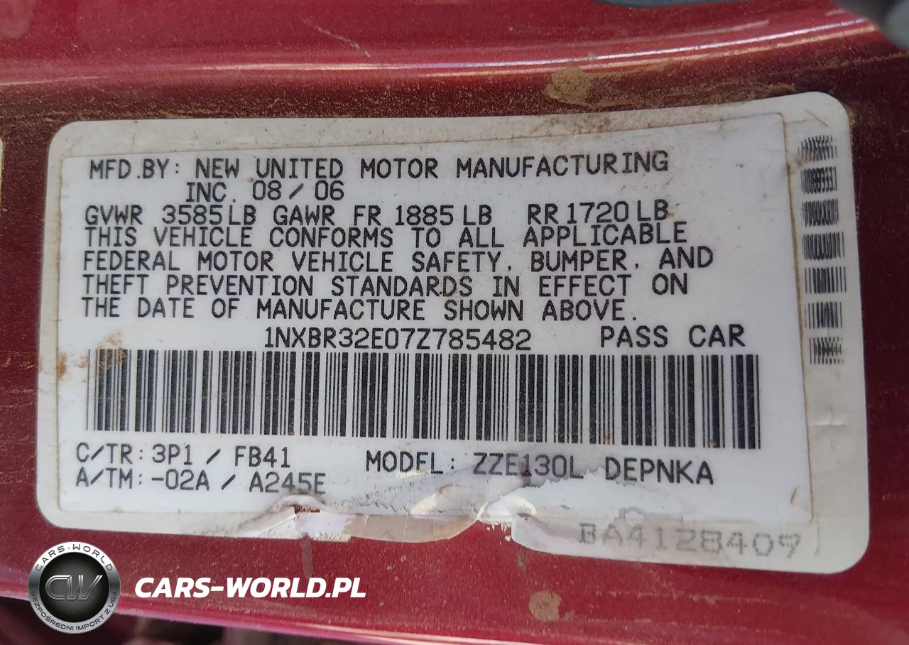 2007 Toyota Corolla Le VIN:1NXBR32E07Z785482 - 9