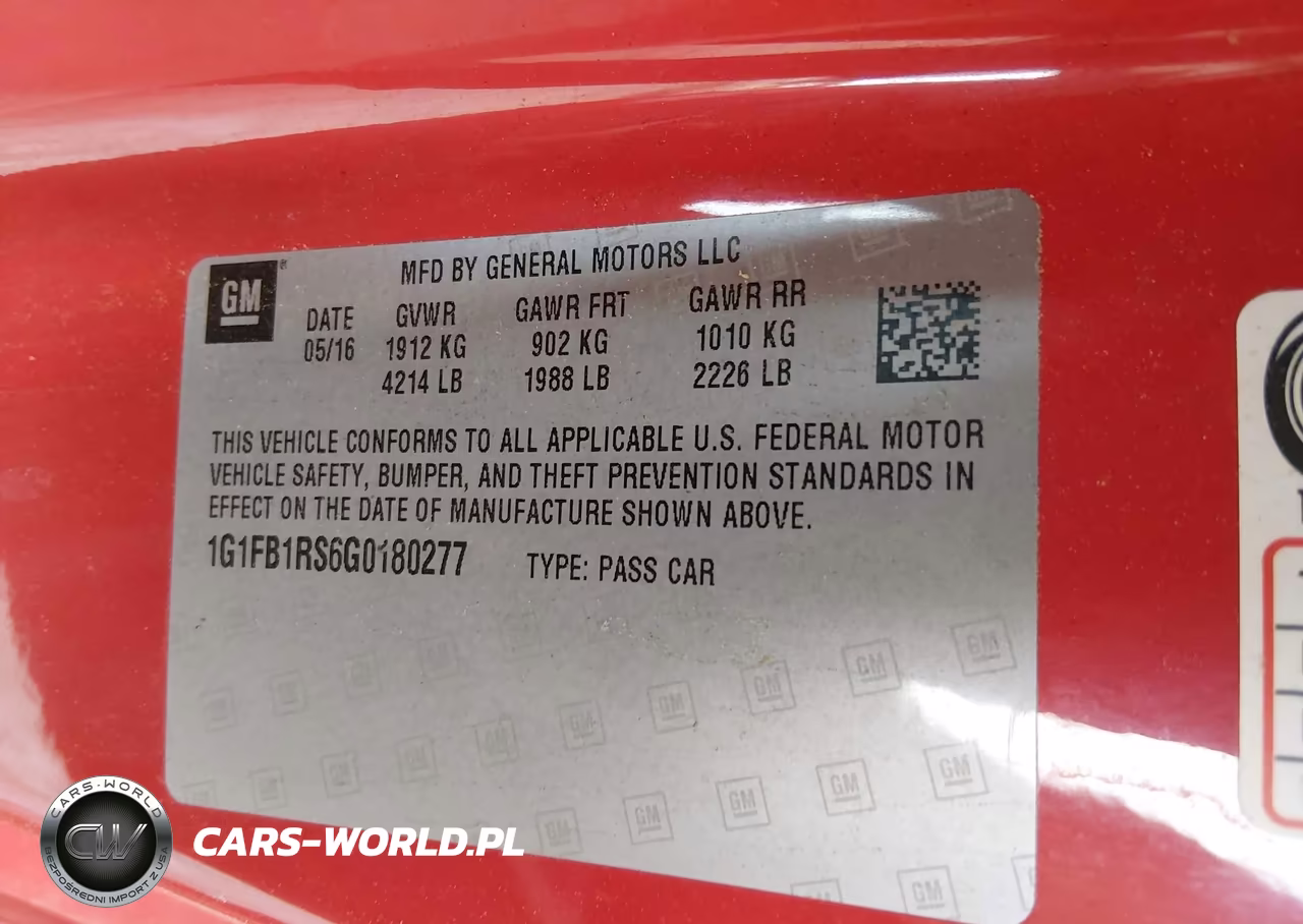 2016 Chevrolet Camaro 1Lt VIN:1G1FB1RS6G0180277 - 9