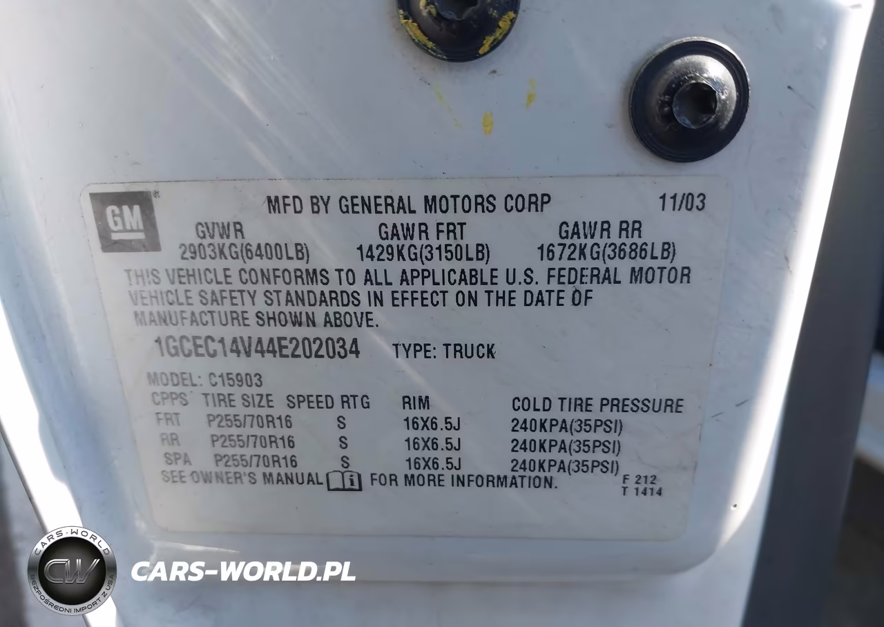 2004 Chevrolet Silverado 1500 Work Truck VIN:1GCEC14V44E202034 - 9