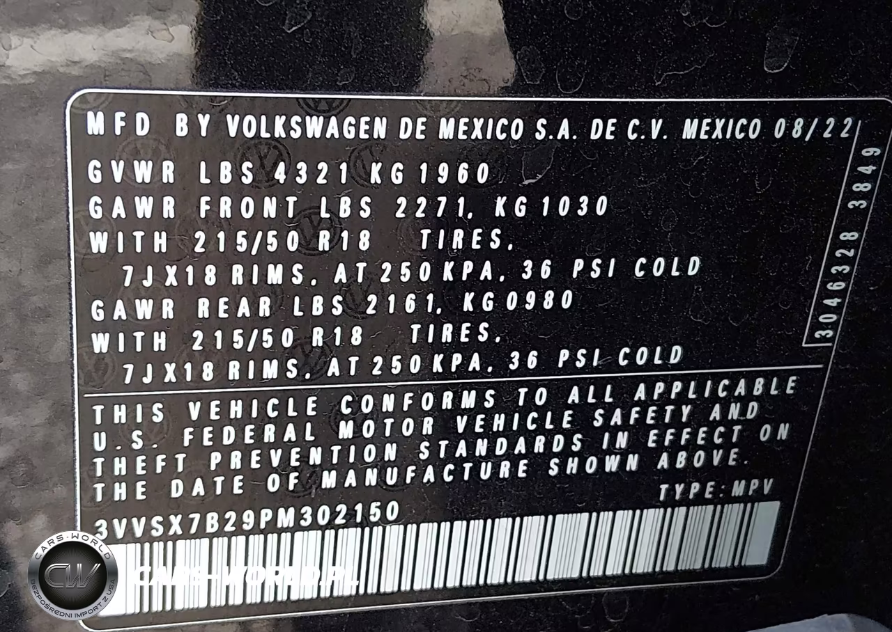 2023 Volkswagen Taos 1.5T Se VIN:3VVSX7B29PM302150 - 9