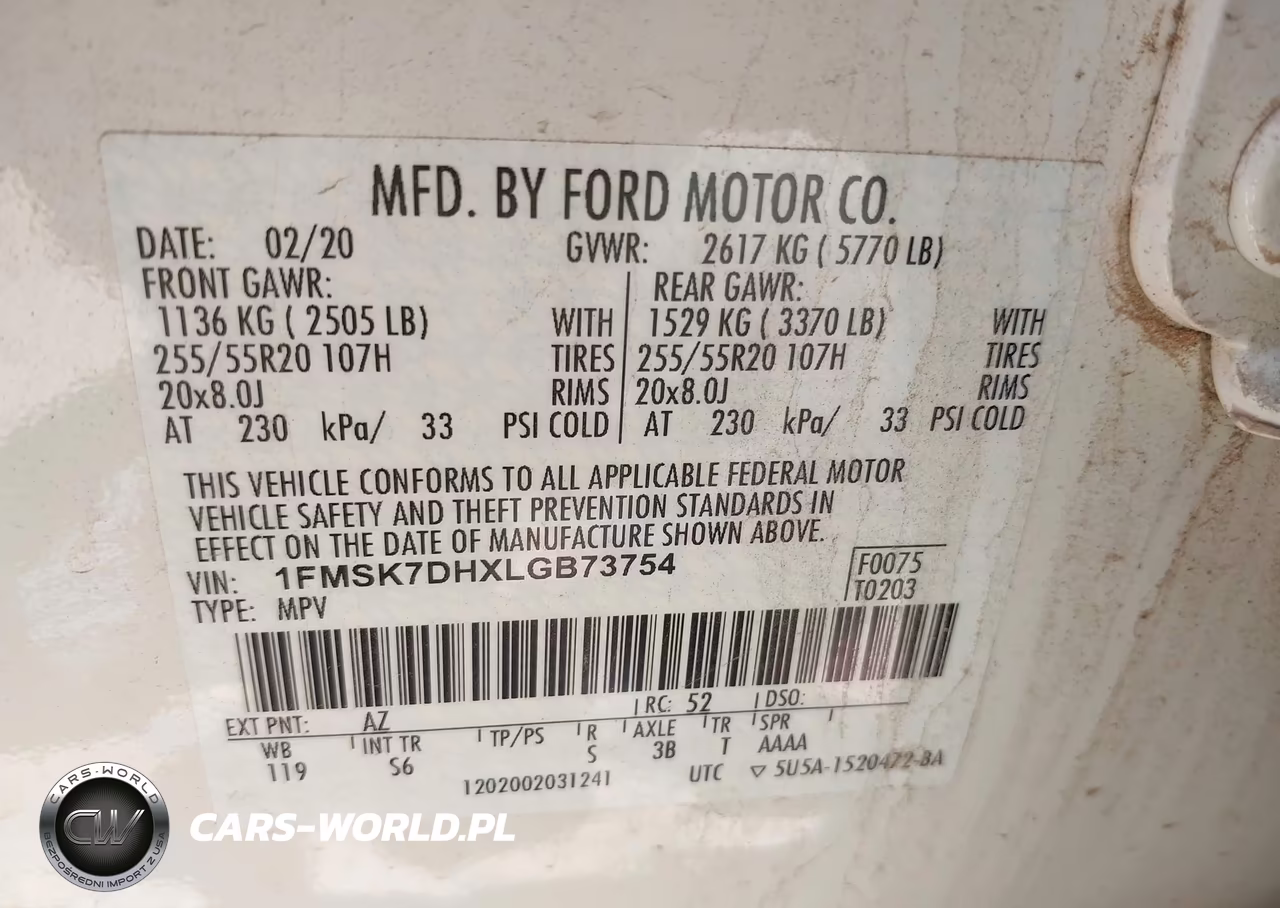 2020 Ford Explorer Xlt VIN:1FMSK7DHXLGB73754 - 9