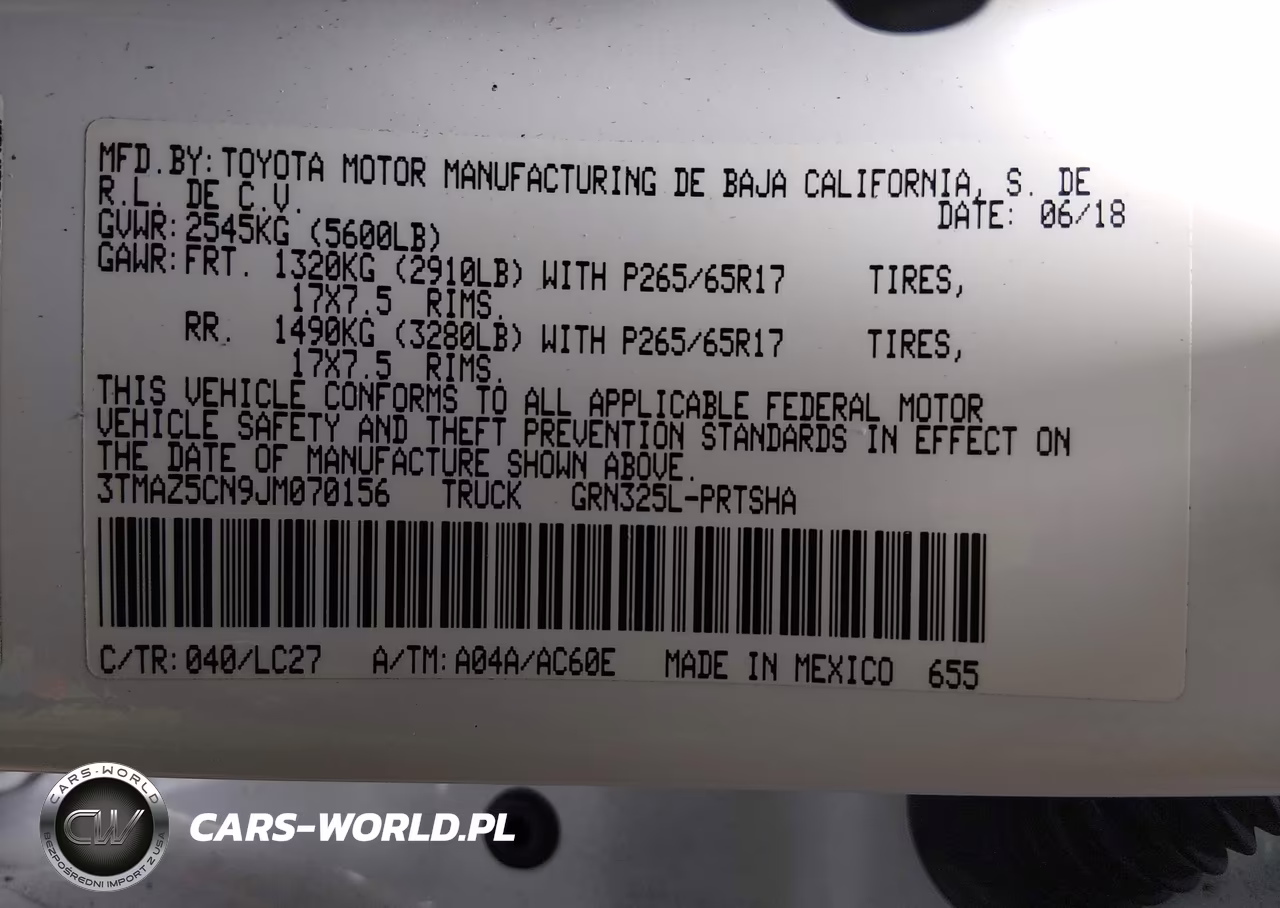 2018 Toyota Tacoma Sr5 V6 VIN:3TMAZ5CN9JM070156 - 9