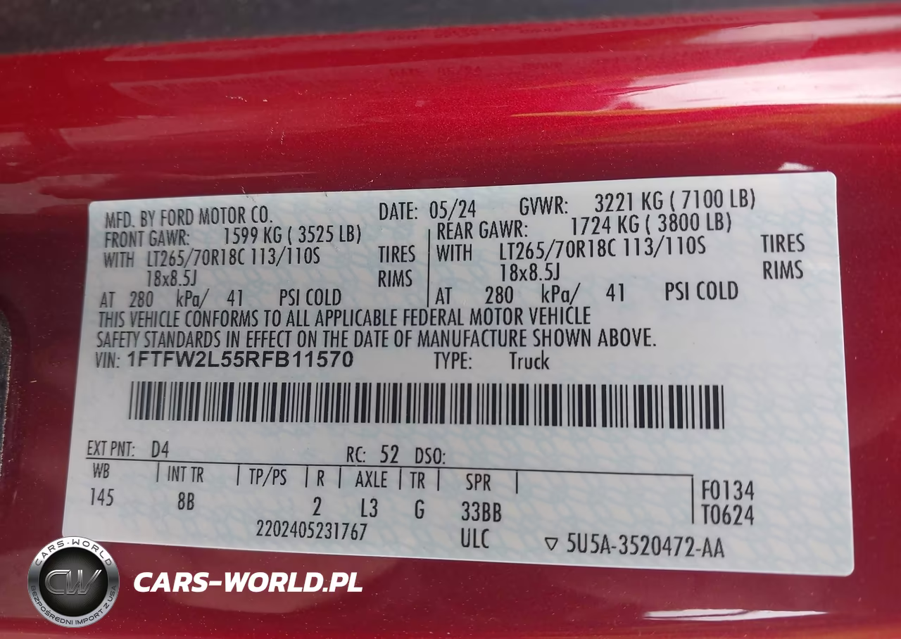2024 Ford F-150 Stx VIN:1FTFW2L55RFB11570 - 9