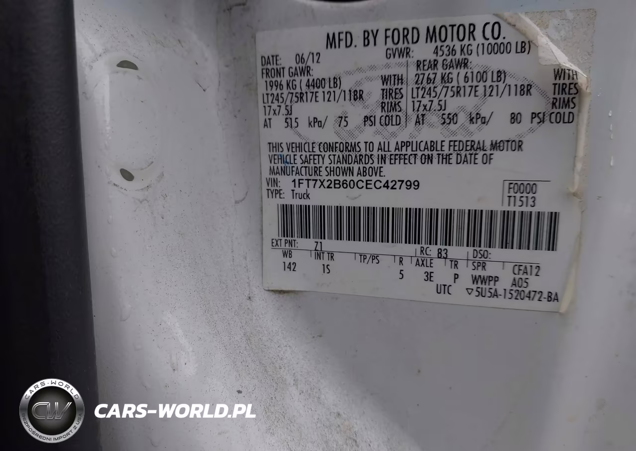 2012 Ford F-250 Xl VIN:1FT7X2B60CEC42799 - 9