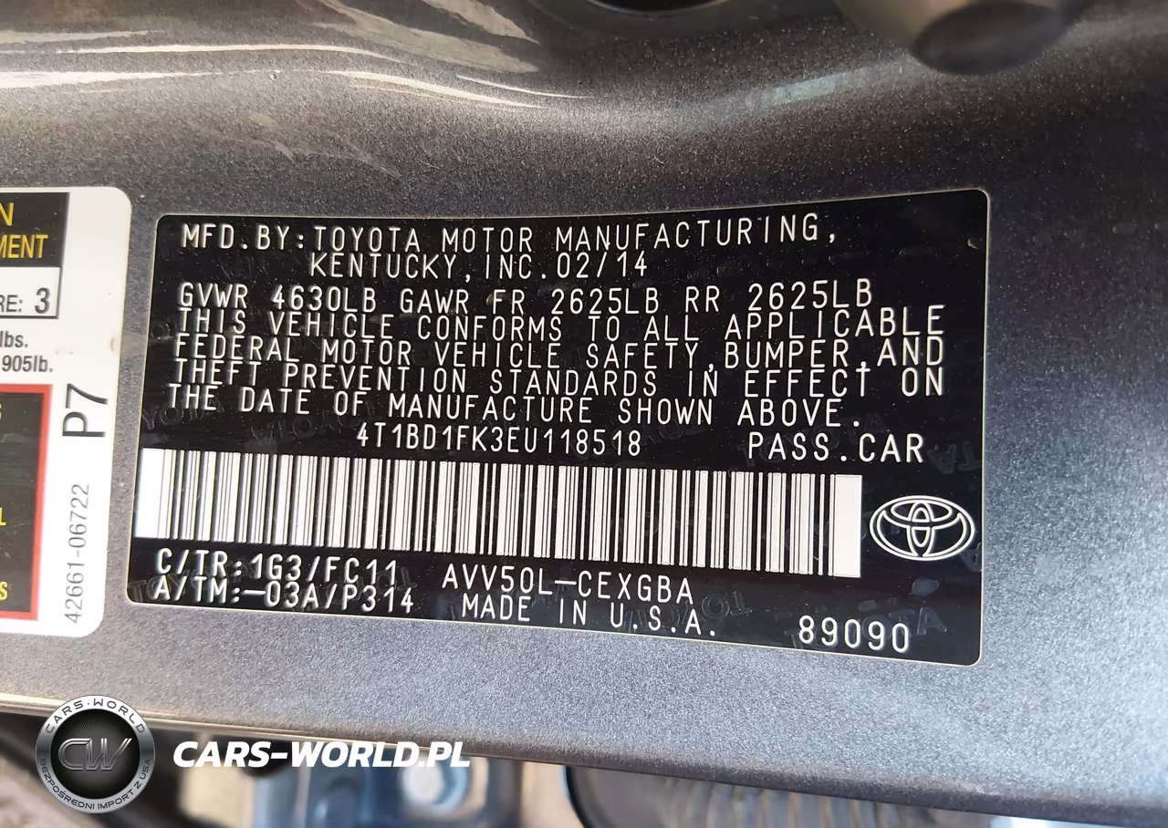 2014 Toyota Camry Hybrid Xle VIN:4T1BD1FK3EU118518 - 9
