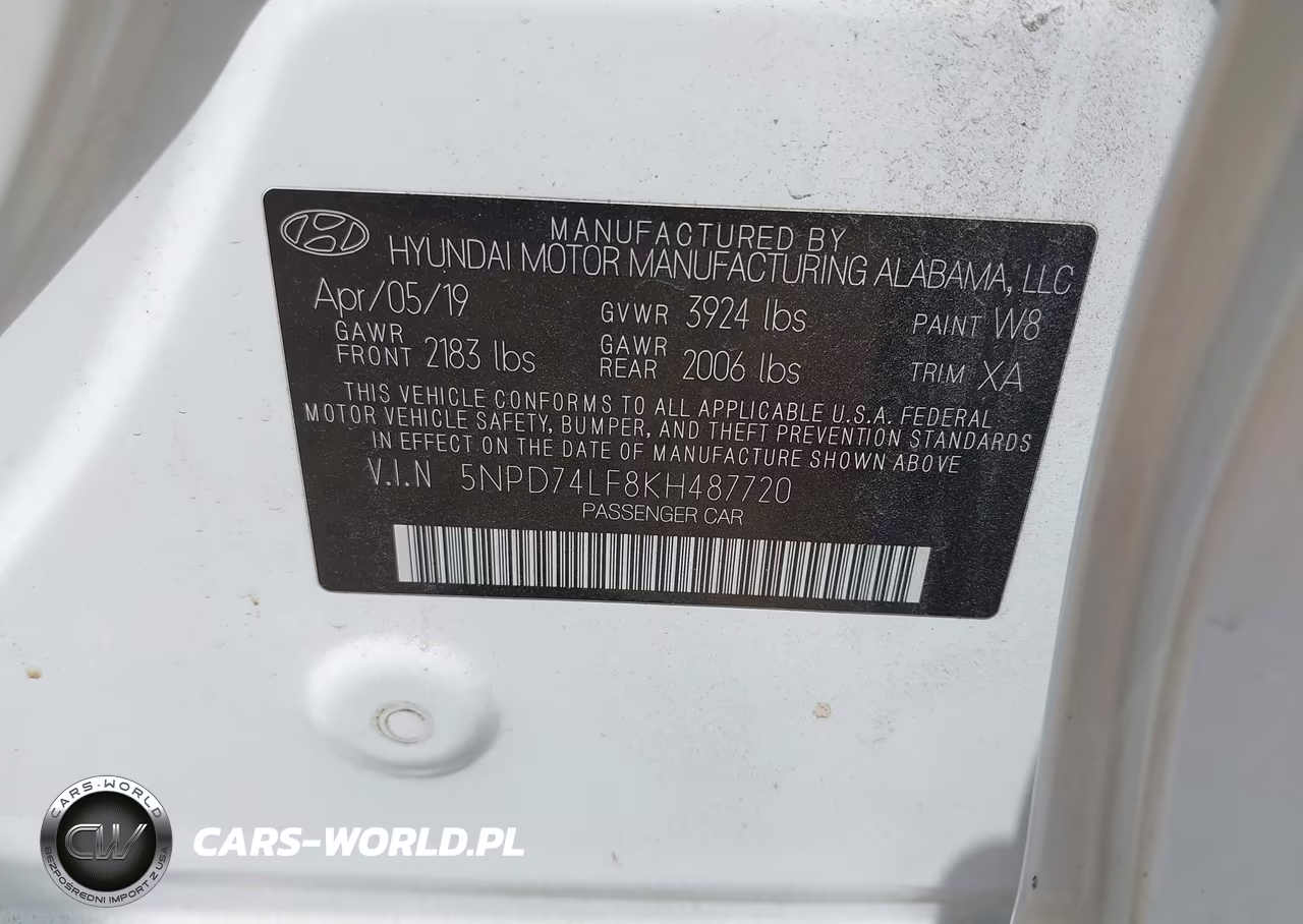 2019 Hyundai Elantra Se VIN:5NPD74LF8KH487720 - 9