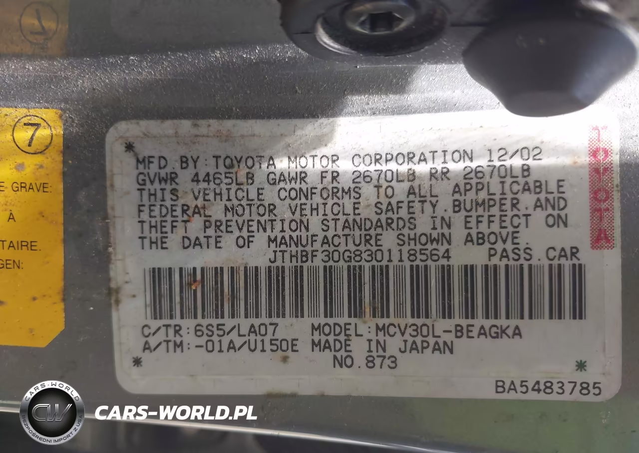 2003 Lexus Es 300 VIN:JTHBF30G830118564 - 9