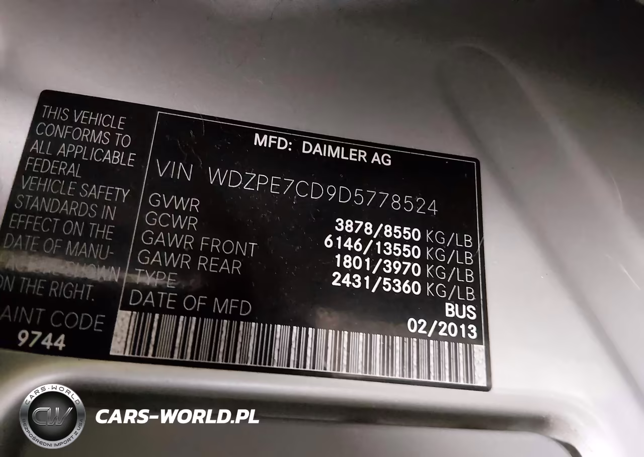 2013 Mercedes-Benz Sprinter 2500 Normal Roof VIN:WDZPE7CD9D5778524 - 9