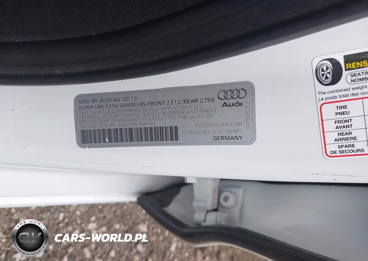 2012 Audi A6 3.0 Premium VIN:WAUGGAFC2CN128987 - 9