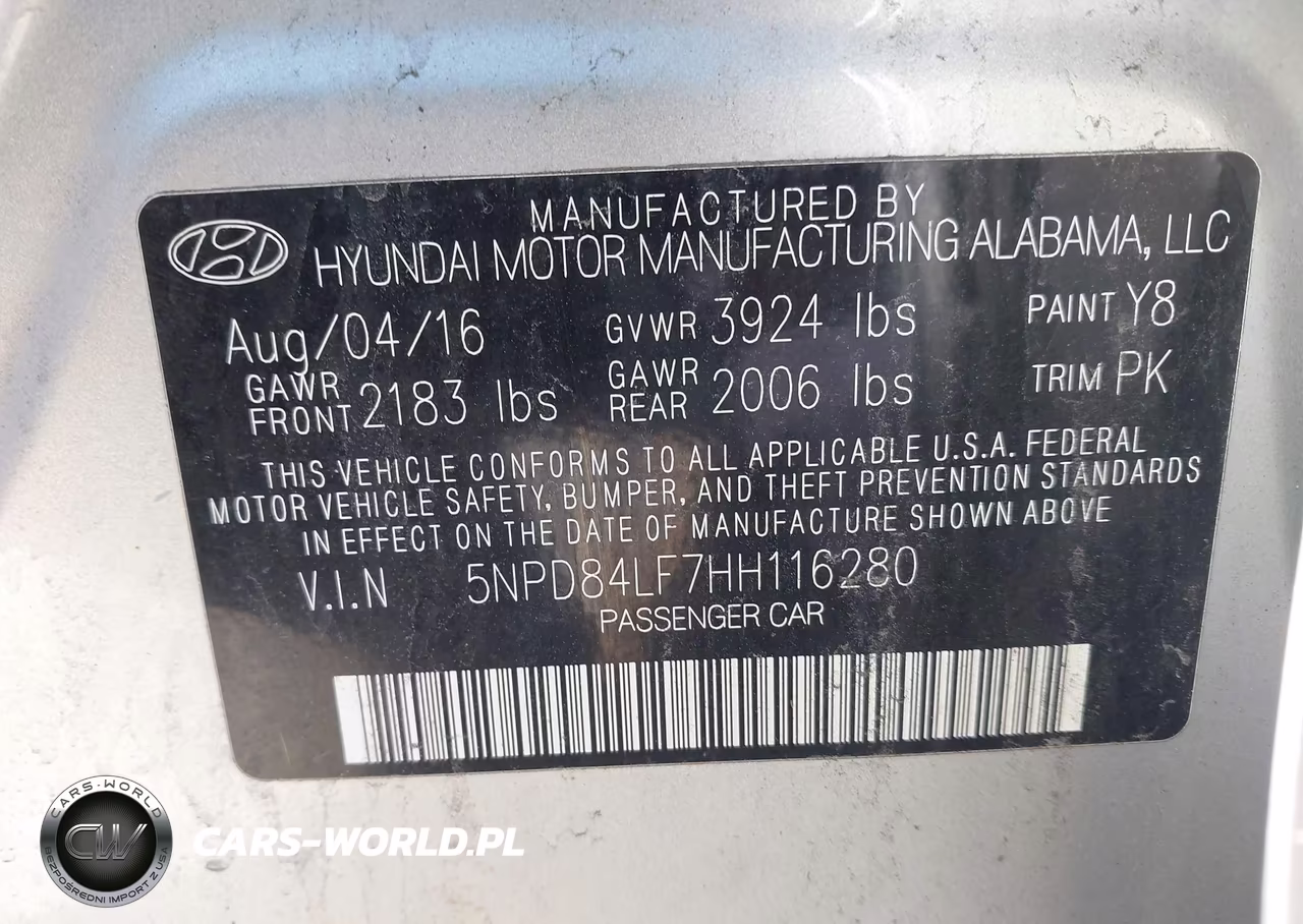 2017 Hyundai Elantra Se VIN:5NPD84LF7HH116280 - 9